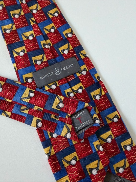 Robert Talbott Other - Robert Talbott Vintage Golf Club Iron Ball Geometric 100% Silk Tie Made In USA